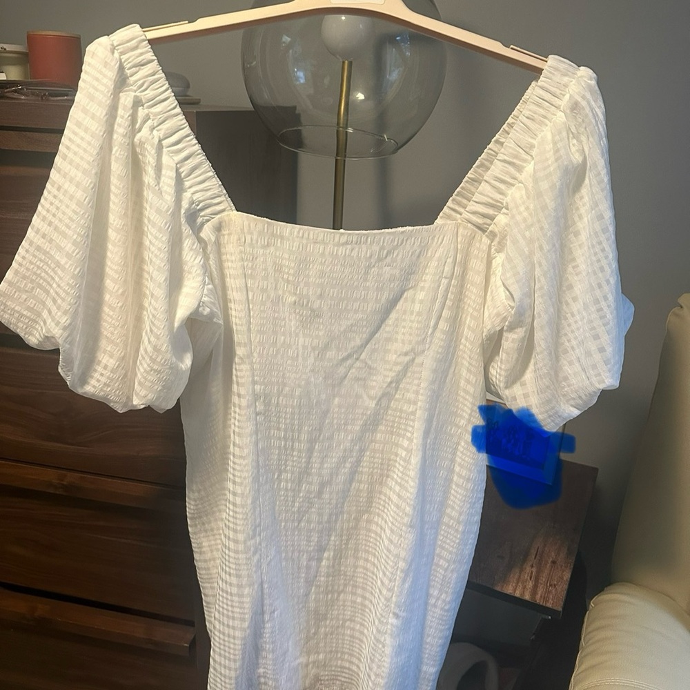 Lulu's White Midi Dress Off the Shoulder